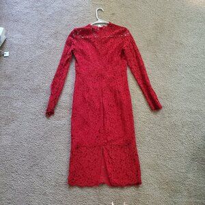 NWT Bardot Cocktail Midi Dress in Famous Red